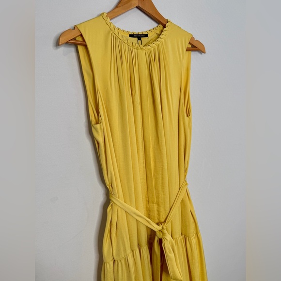 NWT! KOBI HALPERIN Custard Scottie Belted Tiered Midi Dress. Size Large. - Picture 9 of 14